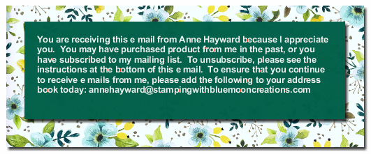 February Stampin' News from Anne Haywawrd