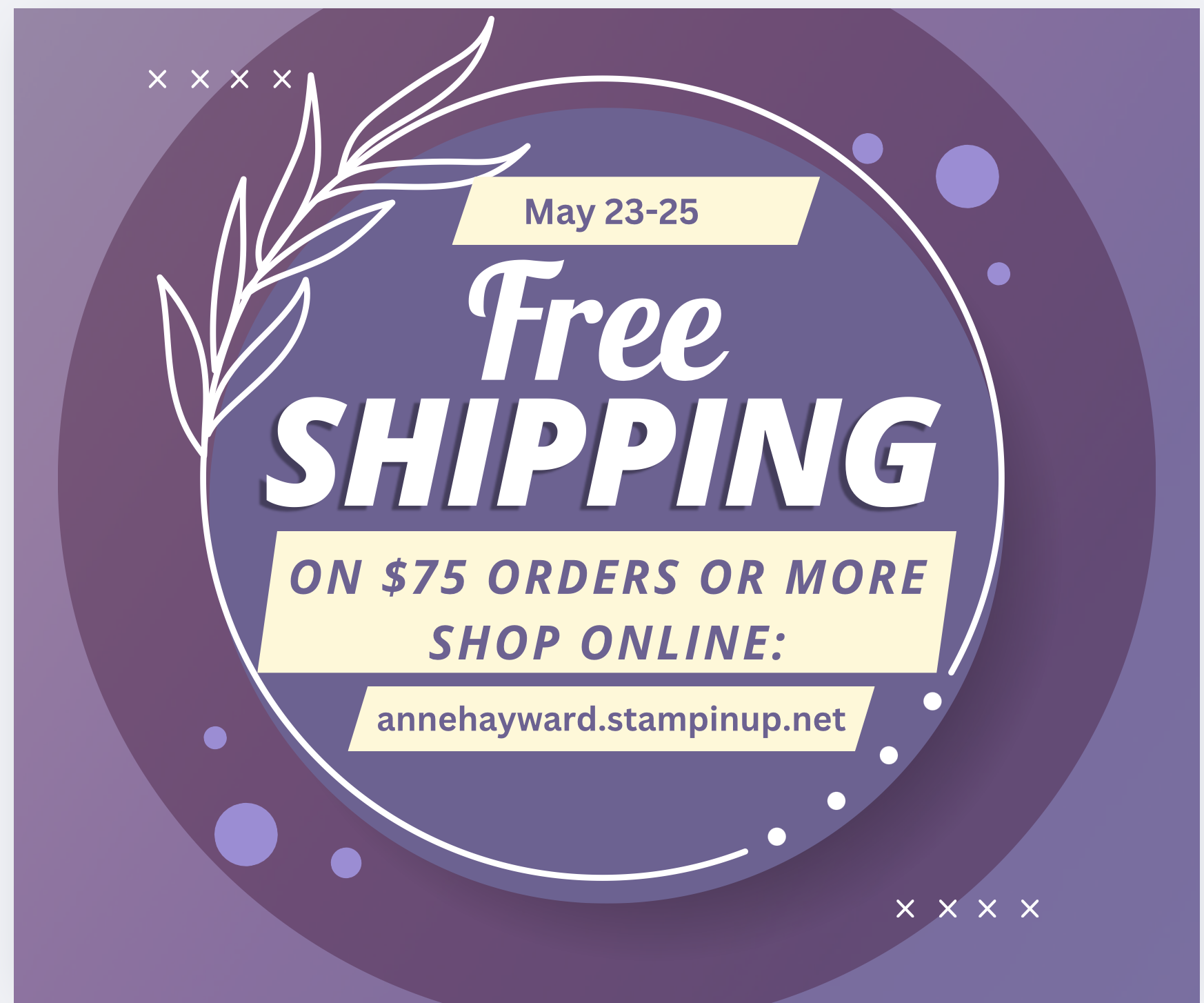 Free Shipping May 23-25