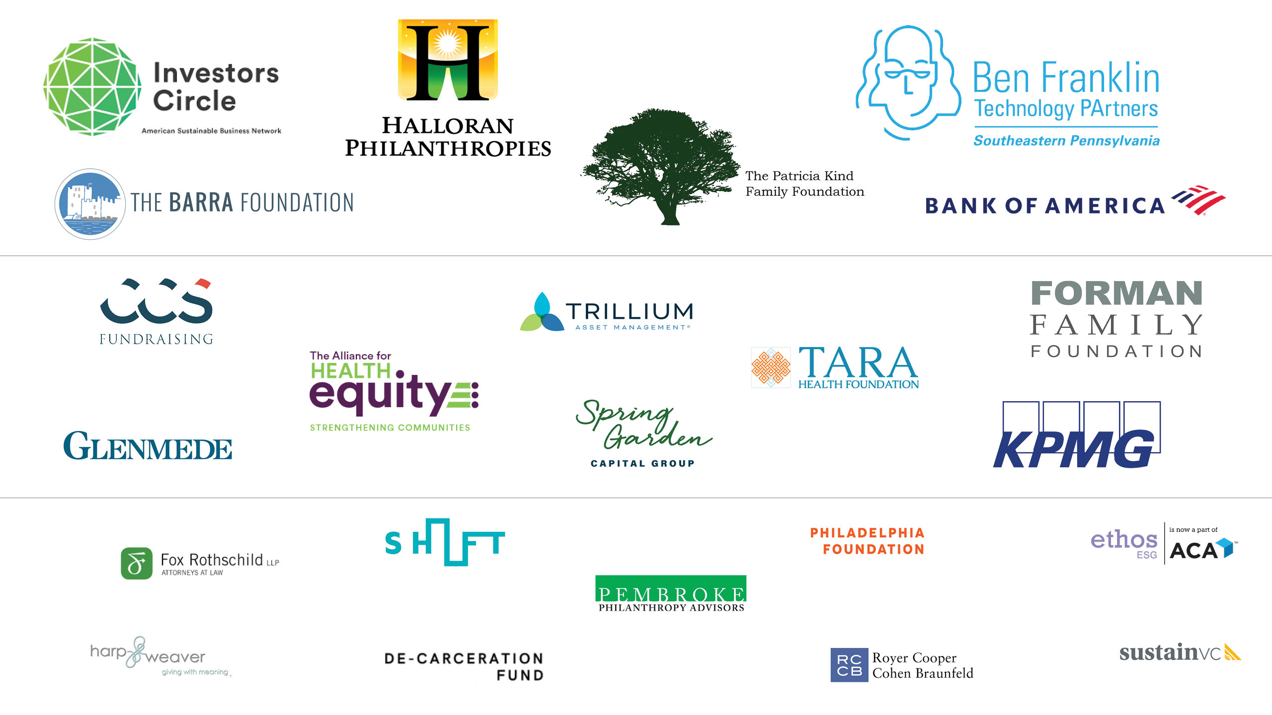 Many thanks to our annual partners