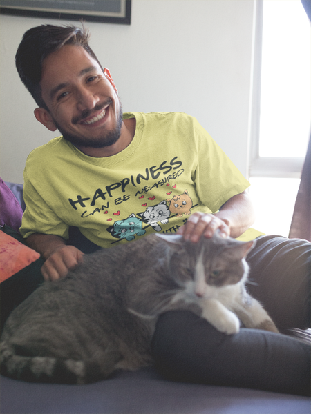 "Happiness Can Be Measured With Cats" Men's Shirts