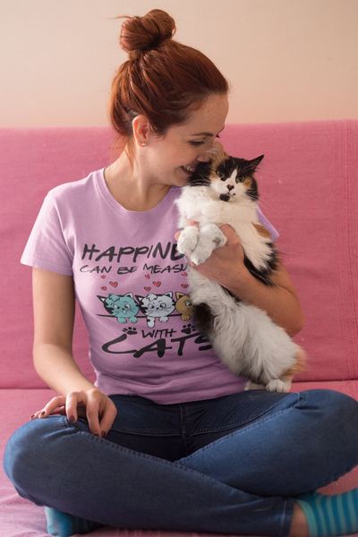 Happiness Can Be Measured With Cats Women's Shirts