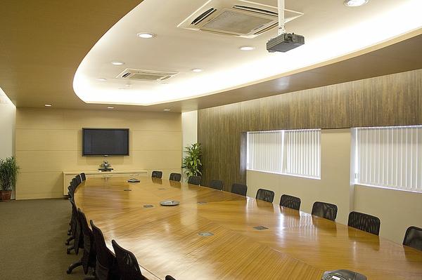 large empty conference room in an office building