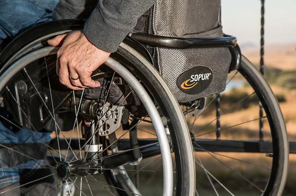 black and white wheel chair image 