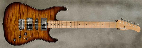 #9168 Tiger’s Eye Burst S-Style Guitar.