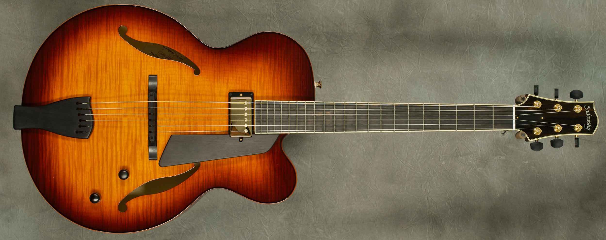 #A2134 Sienna Burst Jim Hall Archtop Guitar.