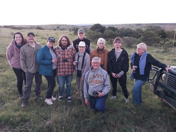 Group of people enjoying the safari adventure