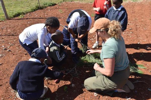 Kids learning about trees