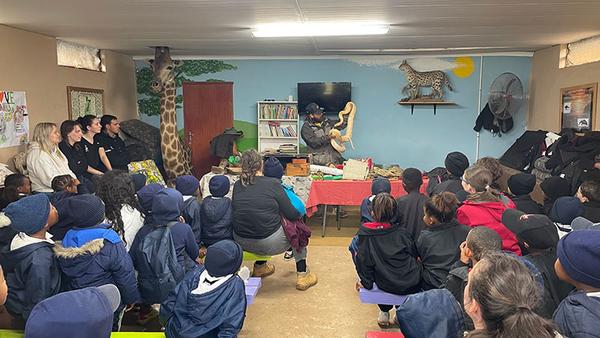 Steven Mills giving an interactive talk at the Amakhala Conservation Centre