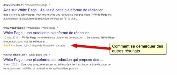 Extraits enrichis Google