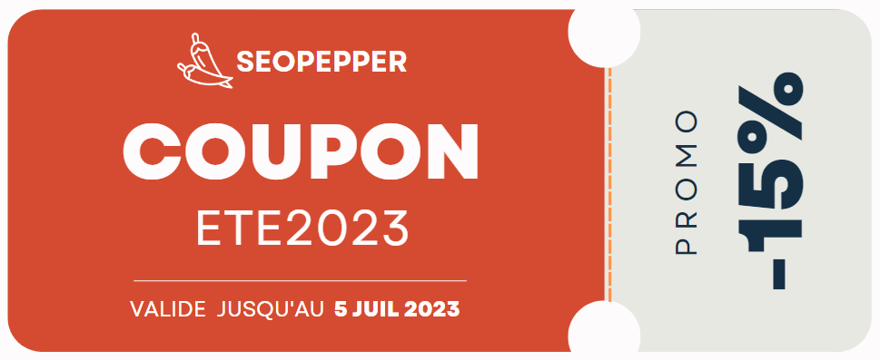 Coupon SEOPepper : ETE2023