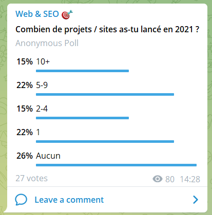 Sondage Projets 2022