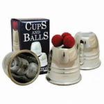 Chrome Plastic Cups and Balls Set Magic Trick