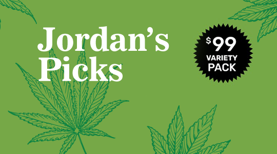 $99 "JORDAN'S PICKS" Sampler Pack - Try 4 Different Strains, Prerolls and Kief! 