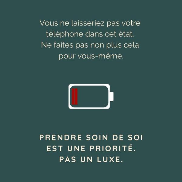 Prendre soin de soi est une priorité