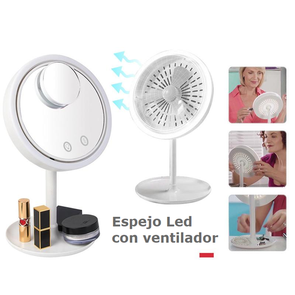 Espejo led con ventilador