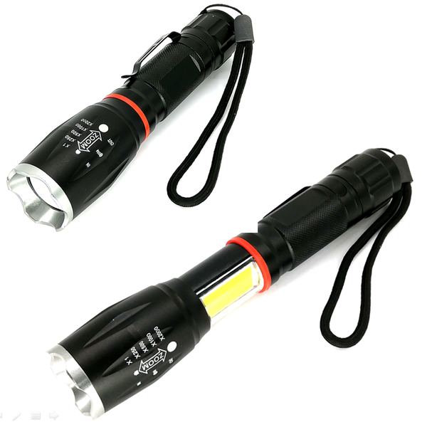 Linterna poderosa con luz lateral