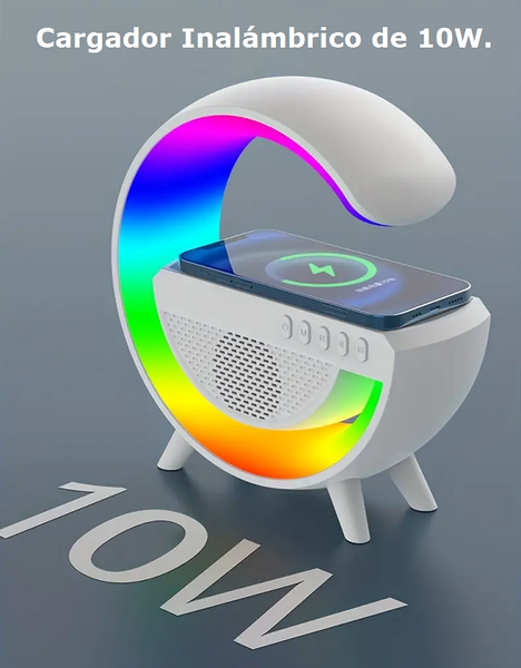 Lámpara G, Parlante y Cargador Inalámbrico