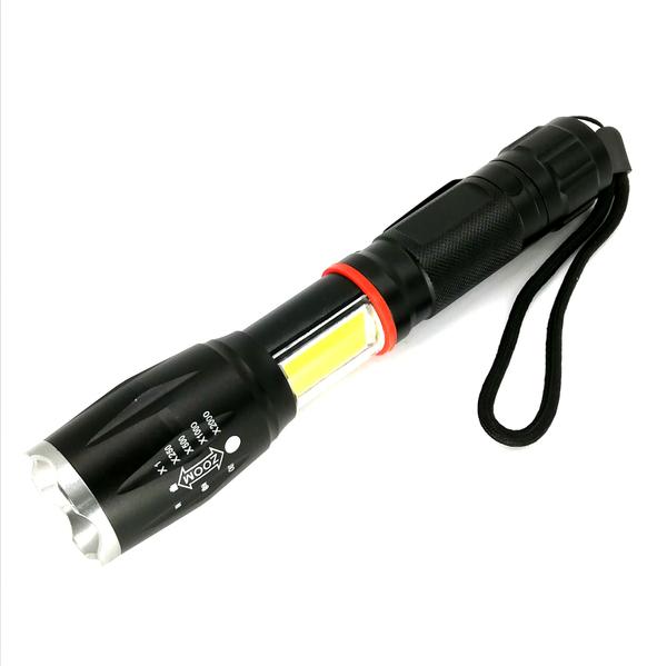 Linterna poderosa con luz lateral