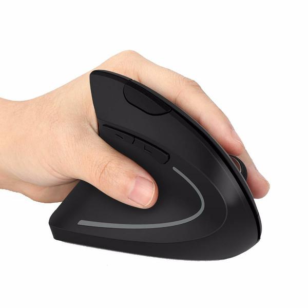 Mouse hergonómico recargable