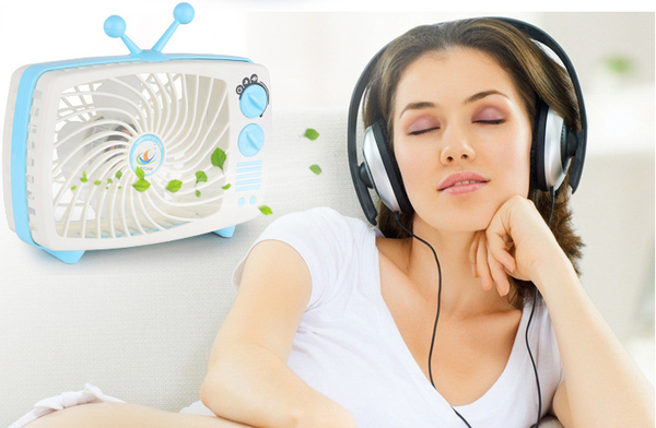 Mini ventilador tv recargable