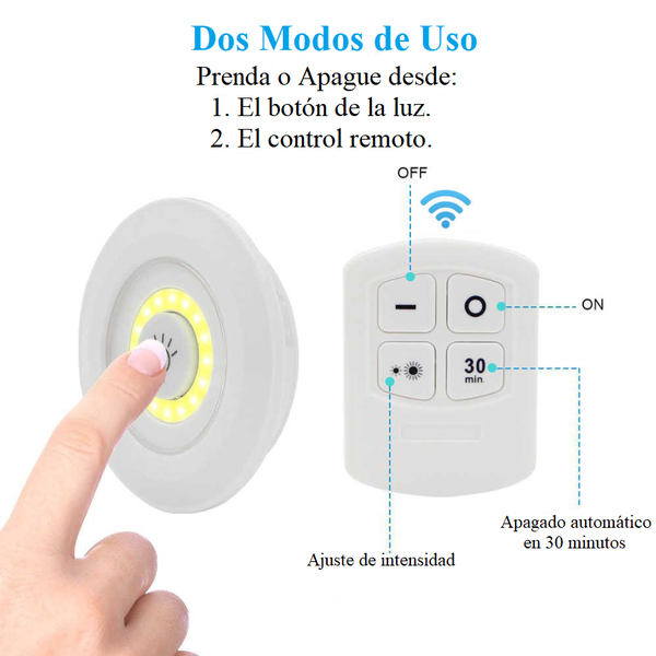 Luz led con control remoto