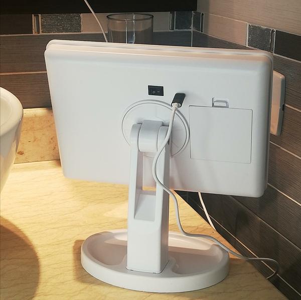 Espejo cosmético led recargable