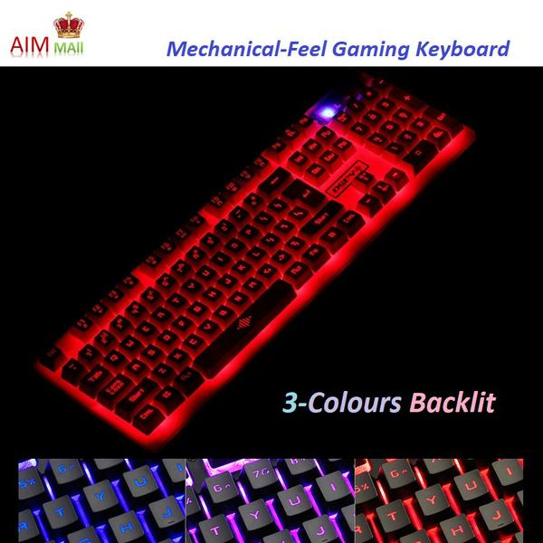 Teclado retroiluminado para juegos