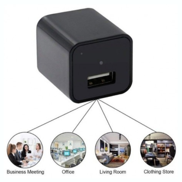 Cargador usb con cámara