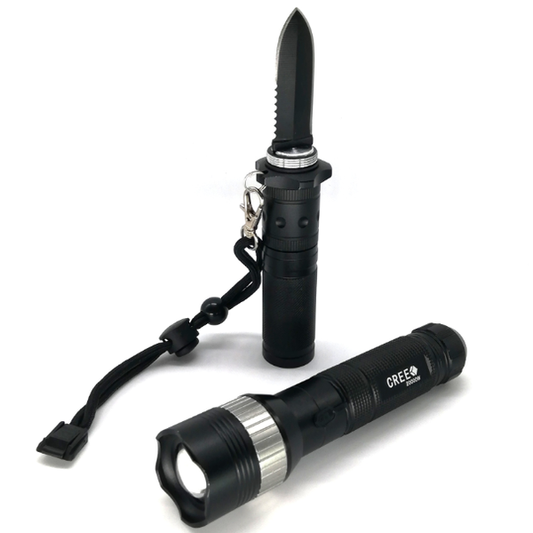 Linterna con cuchillo