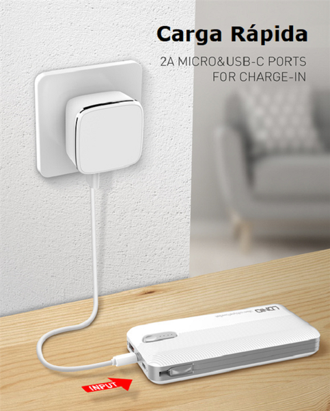 Batería de 20.000mAh con Cable Incorporado