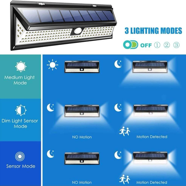 Lámpara solar 118 leds