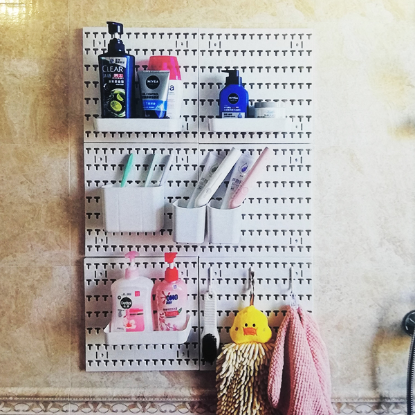 Panel de Pared Adhesivo para Colgar Accesorios y Estantes