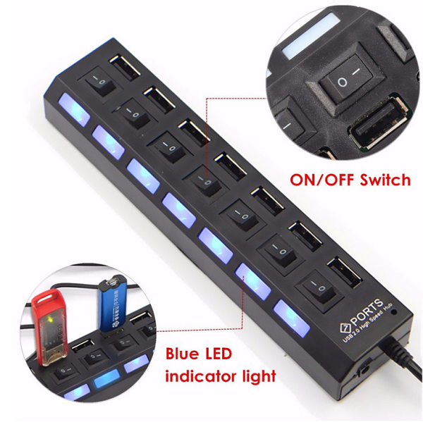 Regleta Hub 7 USB 2.0