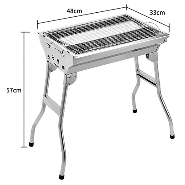 Parrilla de carbón de acero inoxidable