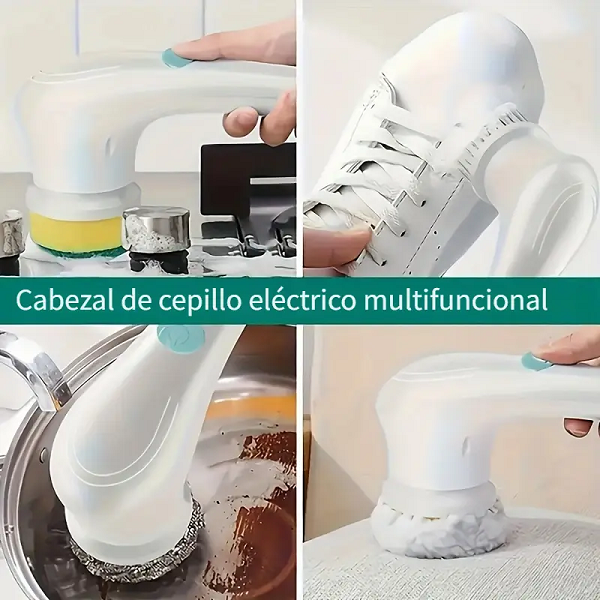 Cepillo Eléctrico de Limpieza 5 Cabezales
