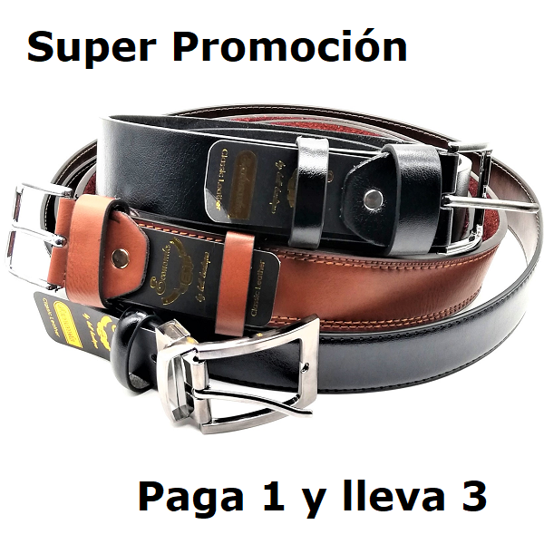 Cinturones de cuero 3 por 1