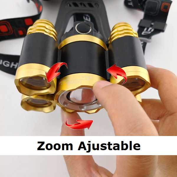 Linterna frontal de alta potencia