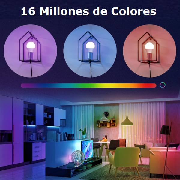 Focos inteligentes wifi RGB 9w