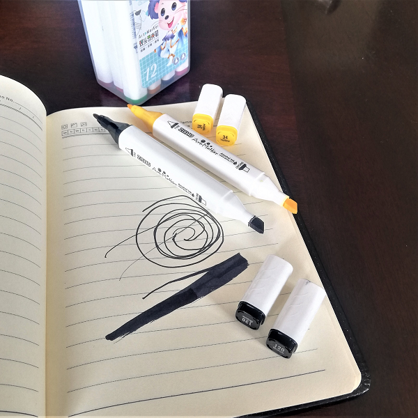 Marcadores Doble Punta, Caja de 12