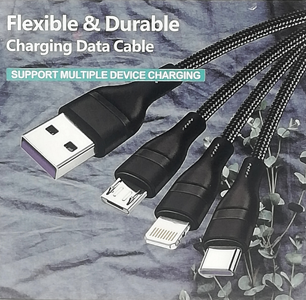 Cargador Super Rápido 33w. y Cable 3 en 1