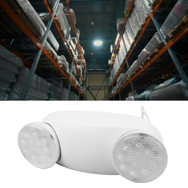 Lámpara de Emergencia con Doble Foco LED y Batería Recargable