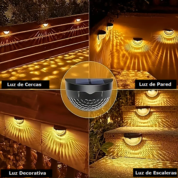 Pack de 4 Lámparas Solares de Pared