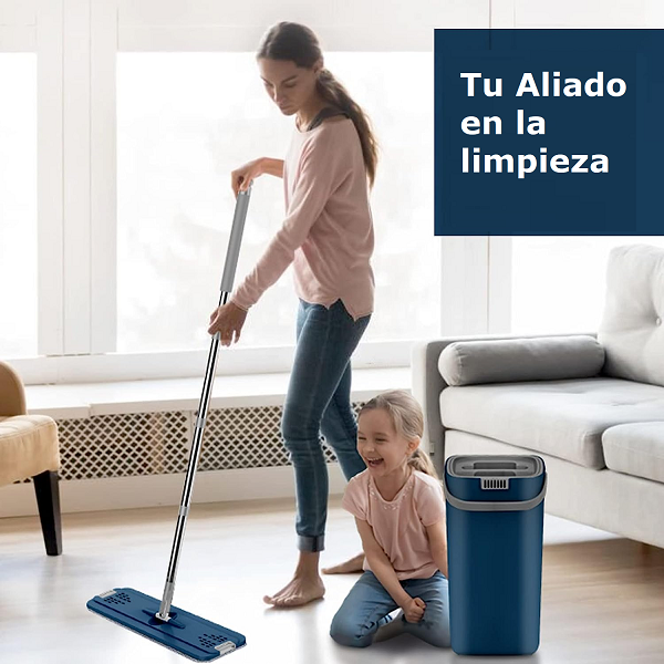 Balde escurridor con trapeador 