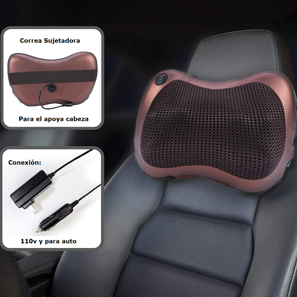 Almohada masajeadora para auto o casa