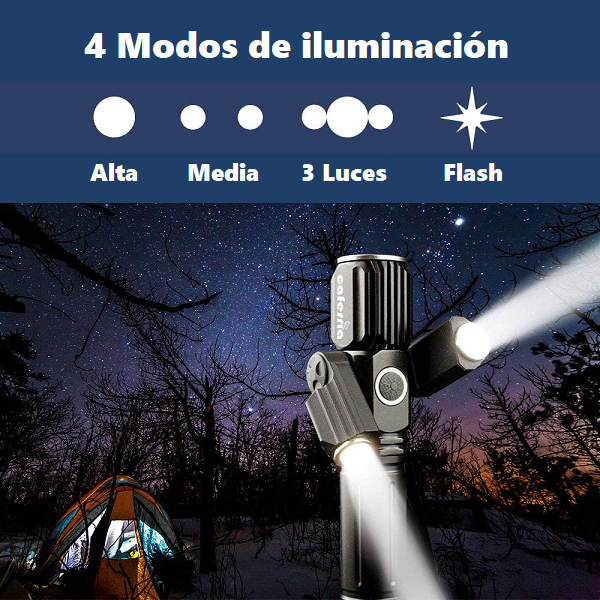 Linterna antorcha 3 en 1