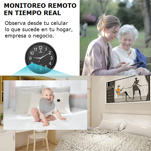 Reloj de Pared con Cámara Espía Wifi