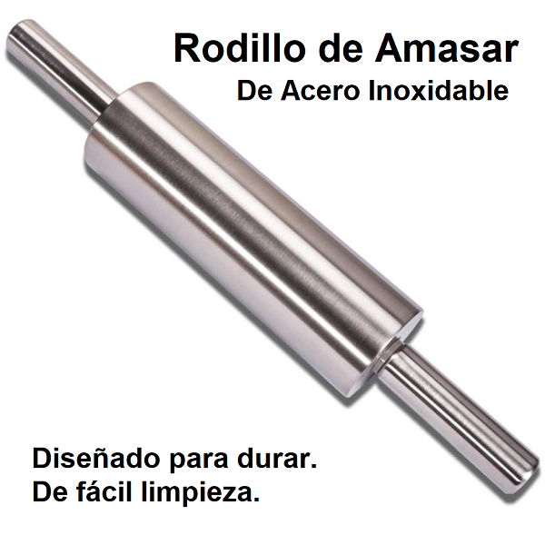 Rodillo de amasar de acero inoxidable