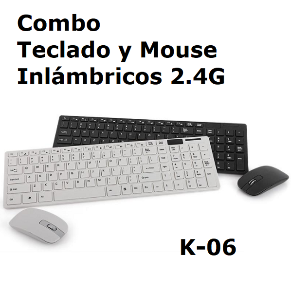 Combo teclado y mouse inalambricos
