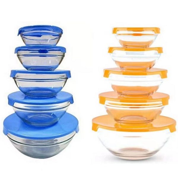 Set de 10 reposteros de vidrio