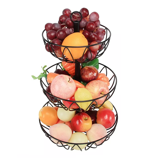 Frutera Metálica de 3 Niveles